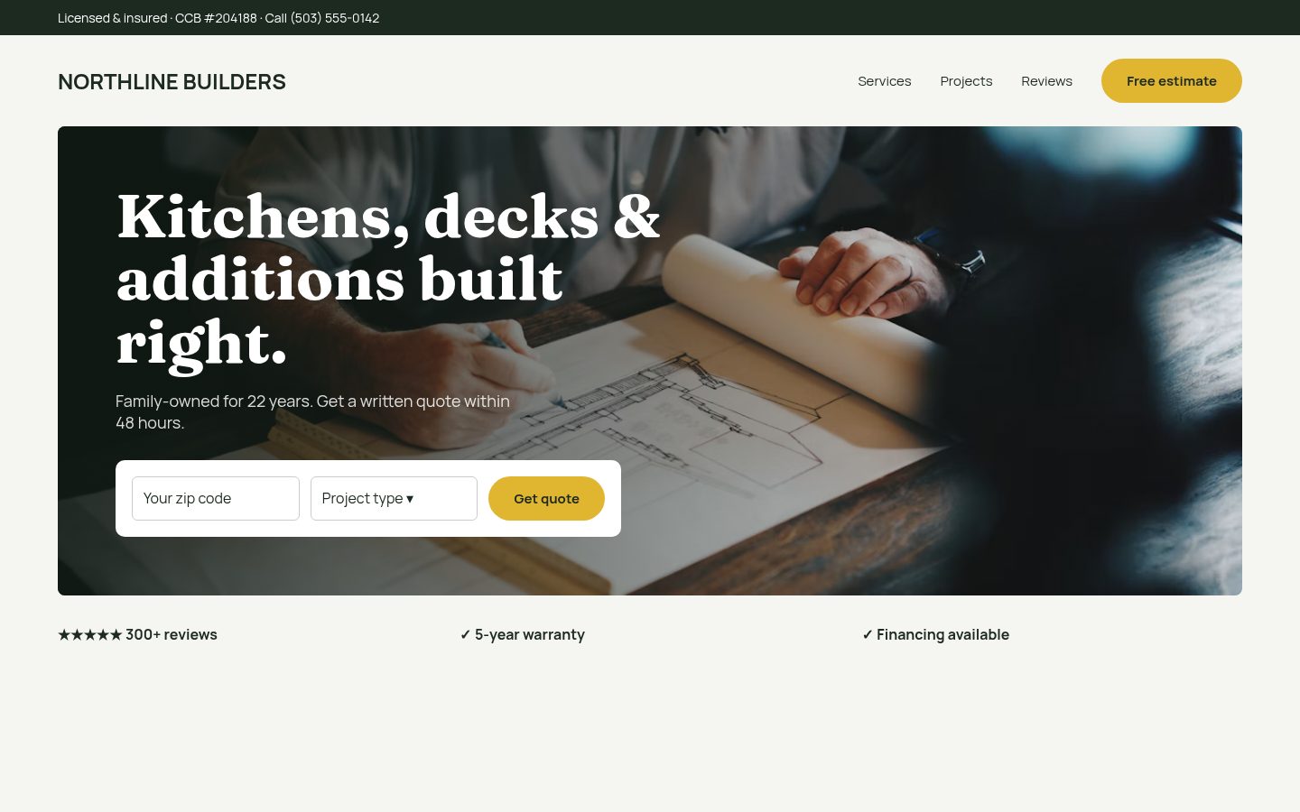Quote requests that bring in leads